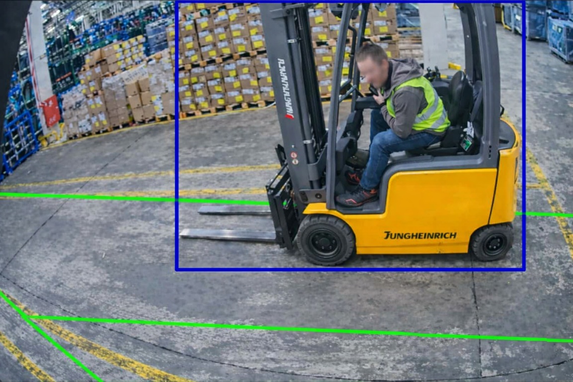 System TS-Forklift klasyfikuje operatora siedzącego w wózku widłowym jako pojazd, nie pieszego